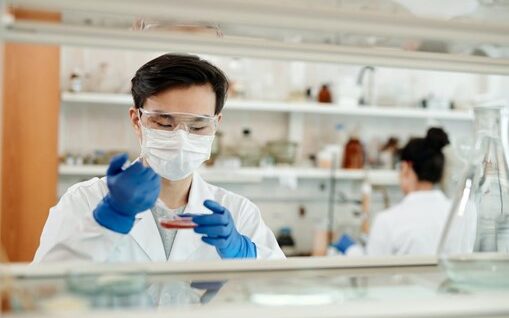 Patient Registry Medical Research Programs Researcher Performing Test In a Registry Medical Research Program
